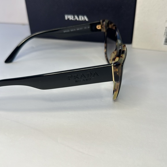 PRADA Acetate Cat Eye Sunglasses SPR 23X-F Black - Picture 6 of 14